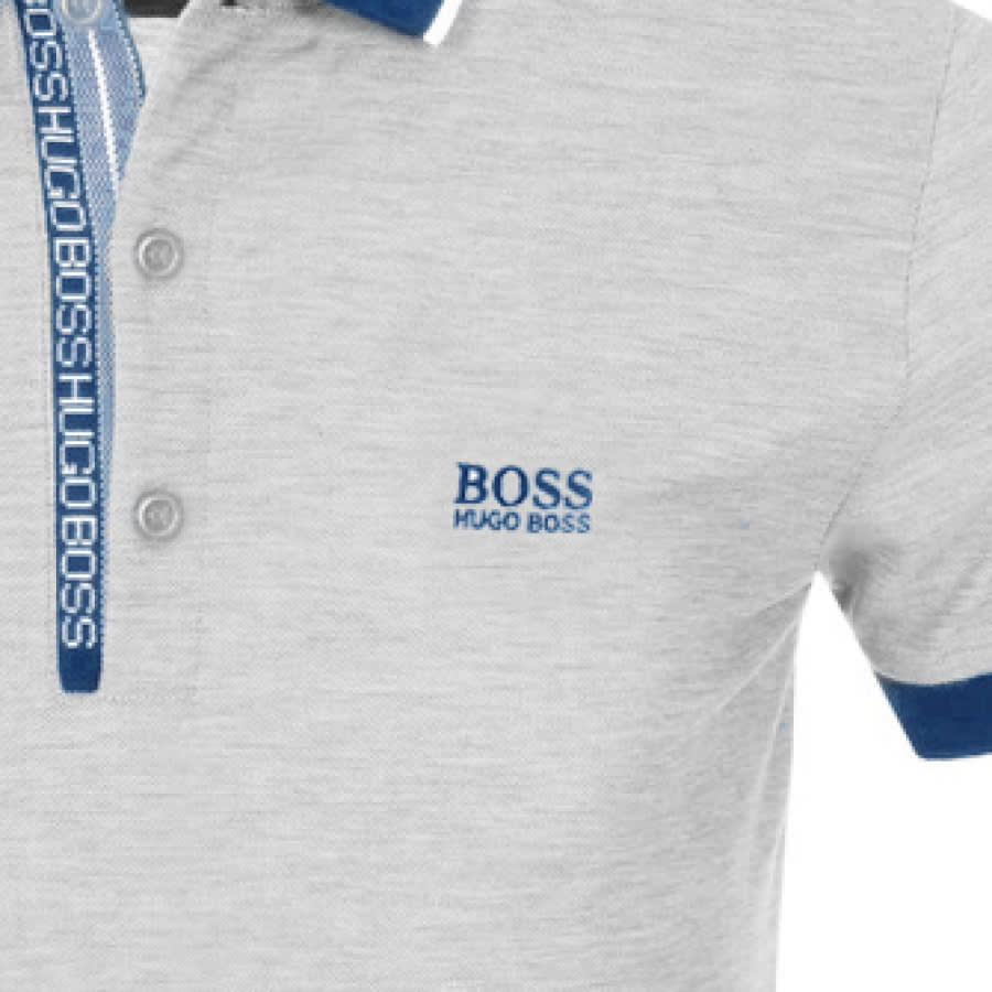 Alternative Image for ProductBOSS Athleisure Paule 4 Jersey Polo T Shirt Grey3